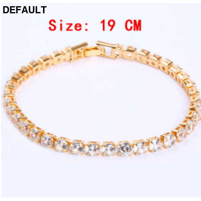 Cubic Zirconia Tennis Bracelets Iced Out Chain Crystal White / 19cm Women Best Selling Products