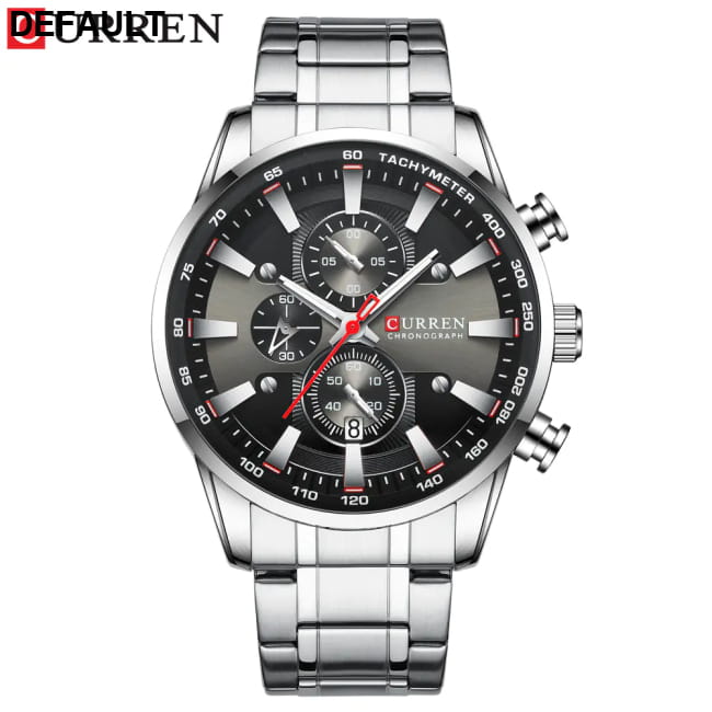 Curren 8351 Men’s Waterproof Quartz Watch with Calendar White Shell Black Men Watches Best Selling Products