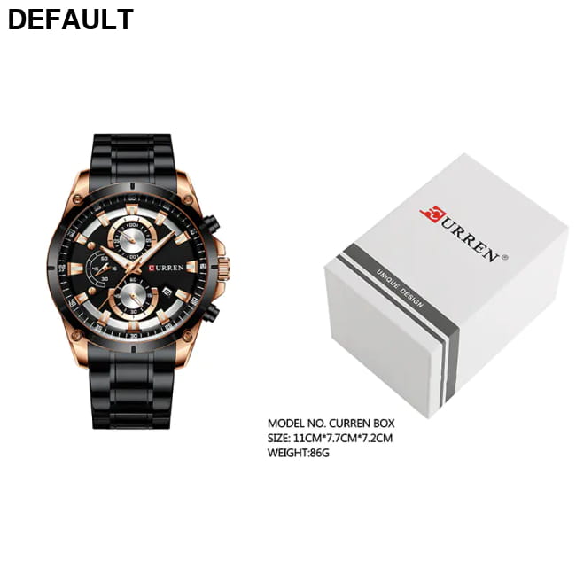 CURREN 8360 Men’s Waterproof Quartz Watch with Calendar Black Box Men Watches Best Selling Products