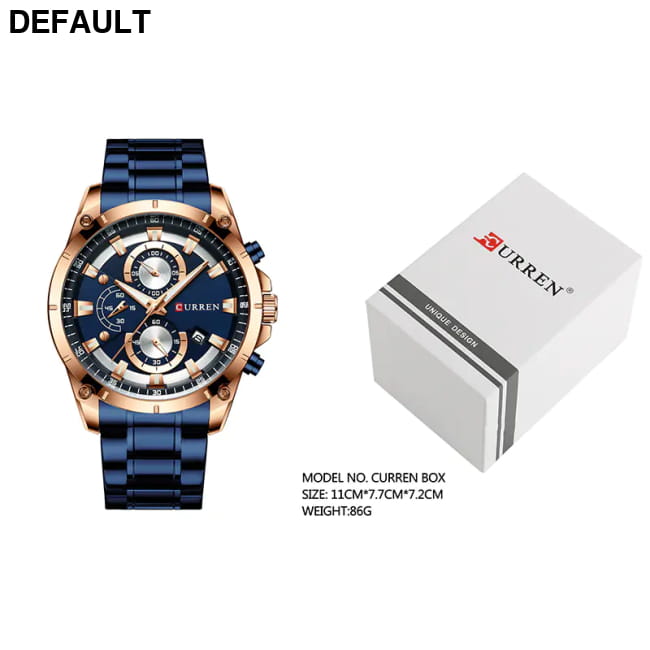 CURREN 8360 Men’s Waterproof Quartz Watch with Calendar Blue Box Men Watches Best Selling Products