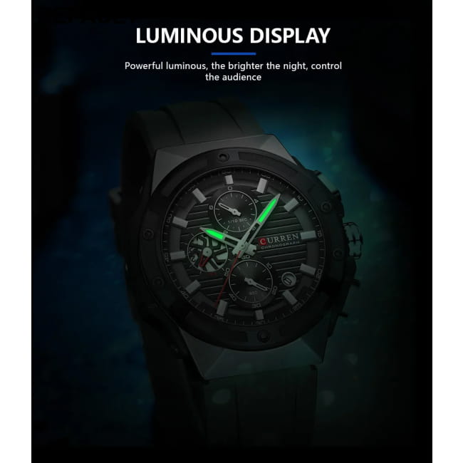 CURREN Fashionable Sports Multifunctional Chronograph Men Sport Watches