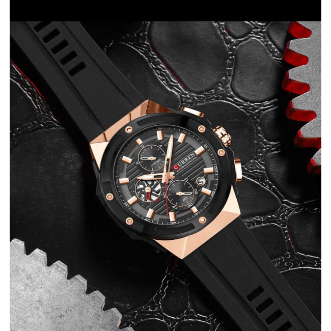 CURREN Fashionable Sports Multifunctional Chronograph Men Sport Watches