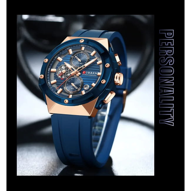 CURREN Fashionable Sports Multifunctional Chronograph Men Sport Watches