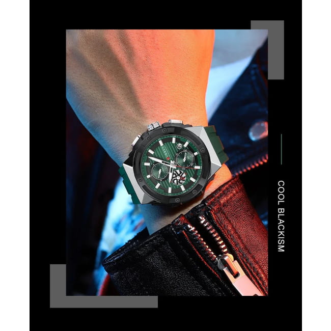CURREN Fashionable Sports Multifunctional Chronograph Men Sport Watches