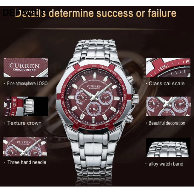 CURREN Men Luxury Brand Military Sport Mens Watches Full