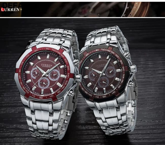 CURREN Men Luxury Brand Military Sport Mens Watches Full Steel Quartz Clock Men’s Waterproof Business Watch relogio