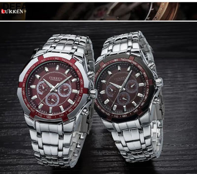 CURREN Men Luxury Brand Military Sport Mens Watches Full Steel Quartz Clock Men’s Waterproof Business Watch relogio