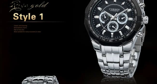 CURREN Men Luxury Brand Military Sport Mens Watches Full Steel Quartz Clock Men’s Waterproof Business Watch relogio