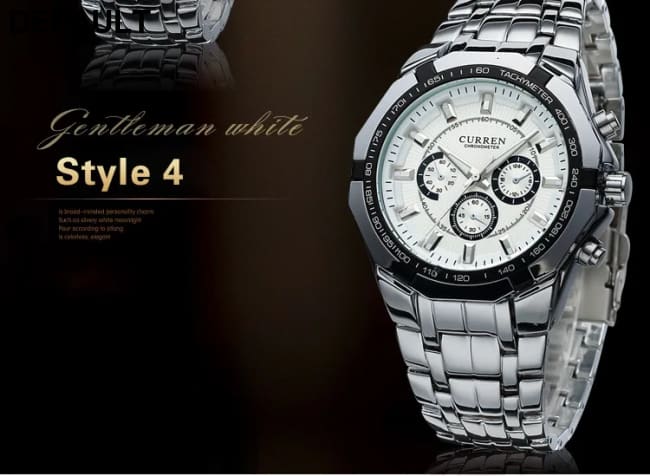 CURREN Men Luxury Brand Military Sport Mens Watches Full Steel Quartz Clock Men’s Waterproof Business Watch relogio