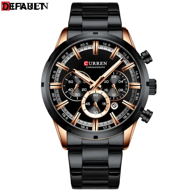 Curren Men’s Watch Blue Dial Stainless Steel Band Date Mens Business Male Watches Waterproof Luxuries Men Wrist
