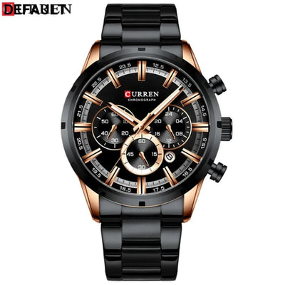 Curren Men’s Watch Blue Dial Stainless Steel Band Date Mens Business Male Watches Waterproof Luxuries Men Wrist