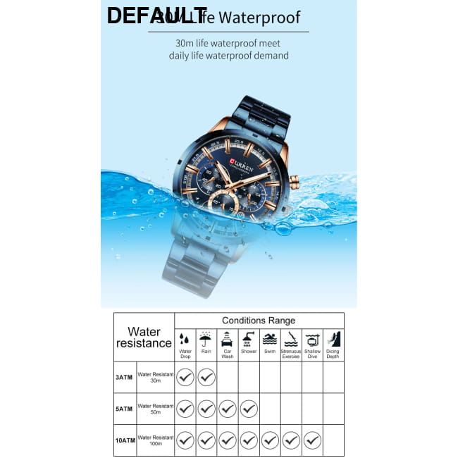 Curren Men’s Watch Blue Dial Stainless Steel Band Date Mens Men Quartz Watches Best Selling Products