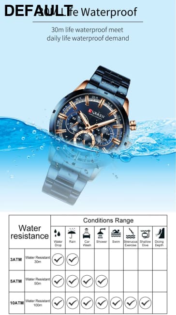Curren Men’s Watch Blue Dial Stainless Steel Band Date Mens Business Male Watches Waterproof Luxuries Men Wrist