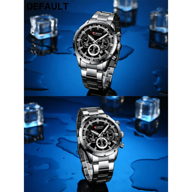 Curren Men’s Watch Blue Dial Stainless Steel Band Date Mens Men Quartz Watches Best Selling Products