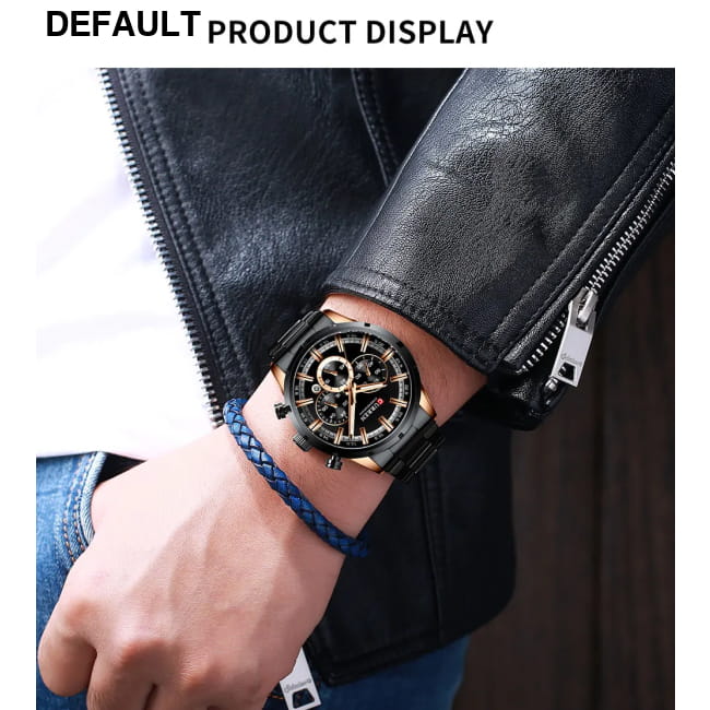 Curren Men’s Watch Blue Dial Stainless Steel Band Date Mens Men Quartz Watches Best Selling Products