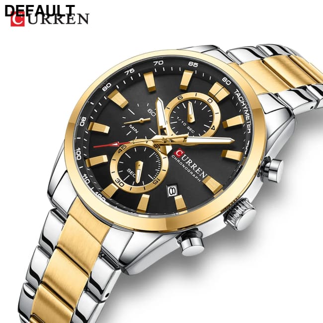 CURREN Quartz Chrono Sport Watch Brands for Men - Stainless Steel Bracelet and Multifunctional Dial Watches - Best