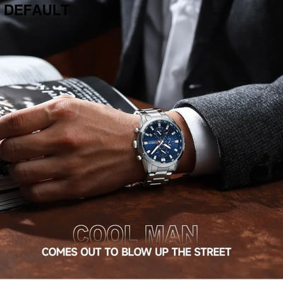 CURREN Quartz Chrono Sport Watch Brands for Men - Stainless Steel Bracelet and Multifunctional Dial Watches - Best