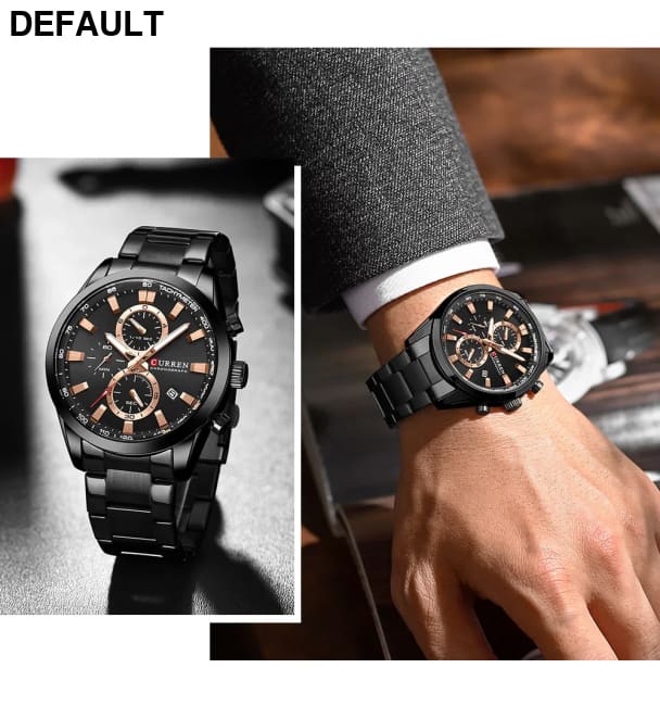 CURREN Quartz Chrono Sport Watch Brands for Men - Stainless Steel Bracelet and Multifunctional Dial Watches - Best