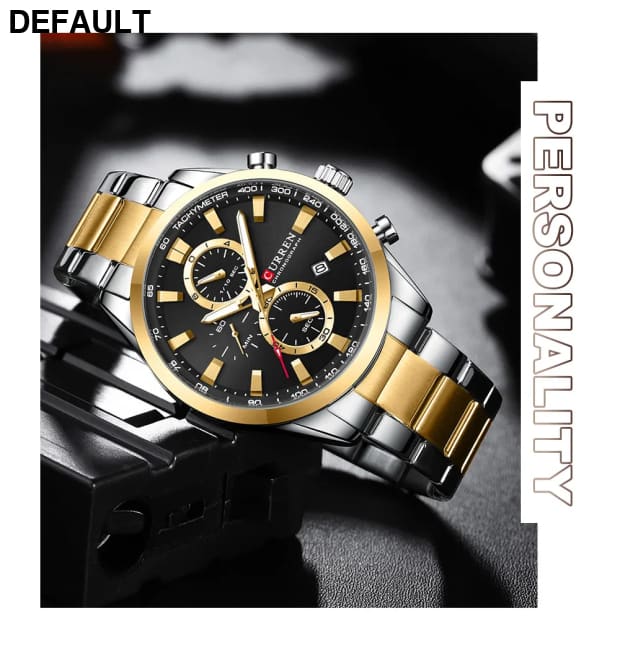 CURREN Quartz Chrono Sport Watch Brands for Men - Stainless Steel Bracelet and Multifunctional Dial Watches - Best