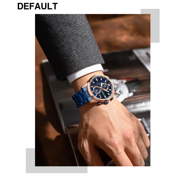 Curren Quartz Chrono Sport Watch with Stainless Steel Bracelet Men Watches