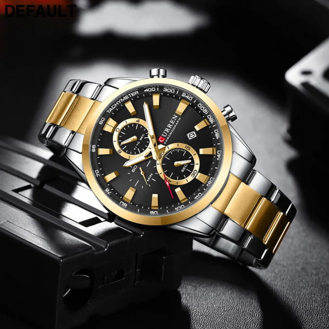 Curren Quartz Chrono Sport Watch with Stainless Steel Bracelet Men Watches