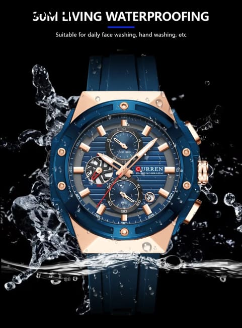 CURREN Top Brand Big Dial Chronograph Quartz Watch Men Sports Watches Military Male Wrist Clock relogio masculino Best