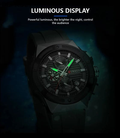 CURREN Top Brand Big Dial Chronograph Quartz Watch Men Sports Watches Military Male Wrist Clock relogio masculino Best