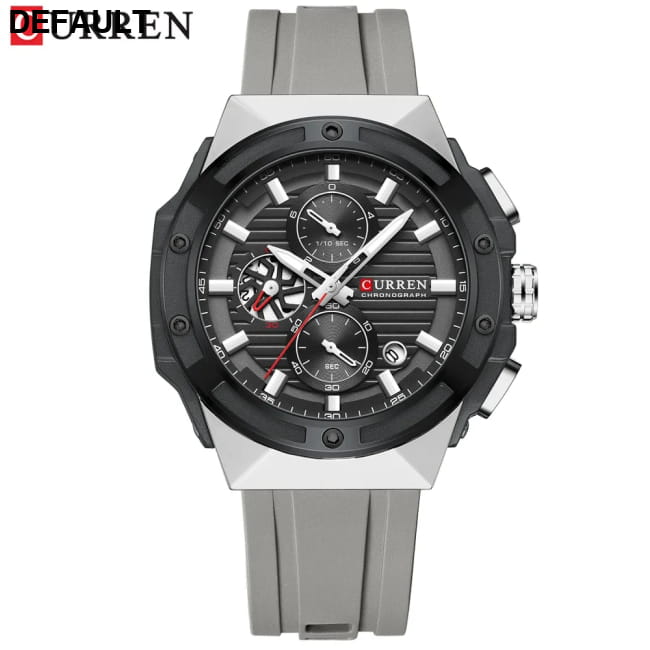 CURREN Top Brand Big Dial Chronograph Quartz Watch Men gray Watches Best Selling Products