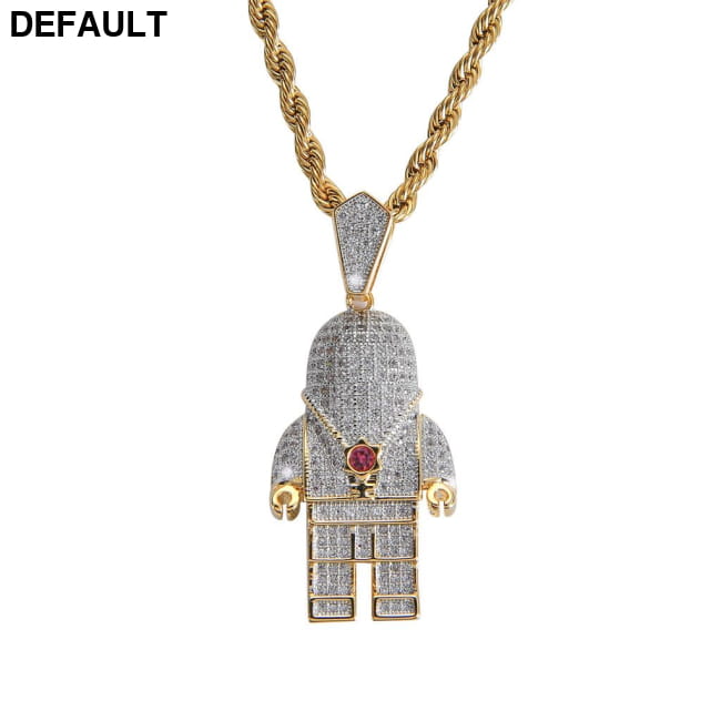 Cute Astronaut Spaceman Pendant Micro-set Zircon BESDZ0172 / CN Men Necklaces Sterling Silver