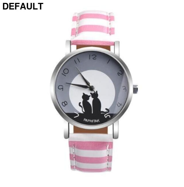 Cute Cat Printed Women Watches 1