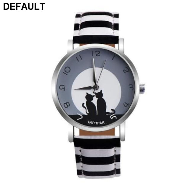 Cute Cat Printed Women Watches 2