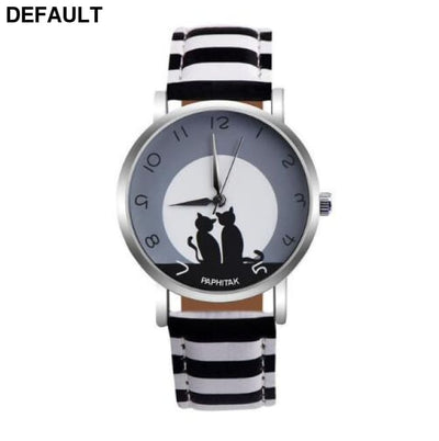 Cute Cat Printed Women Watches 2