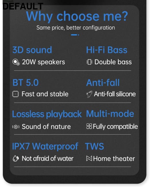 CYBORIS Bluetooth Portable Speaker IPX7 Waterproof 20W Wireless Loud Stereo Sound Outdoor Speakers with 5.0 Lossless