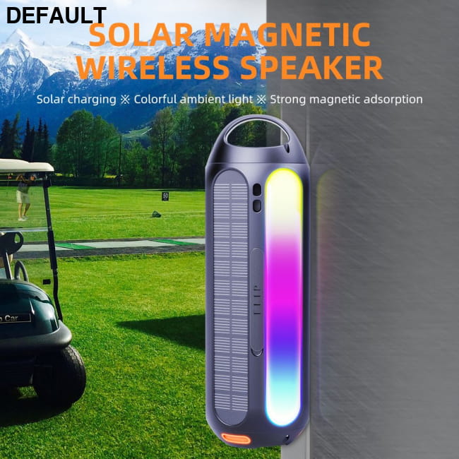 CYBORIS Solar Power Magnetic Bluetooth Speaker 30W Golf Blue-Red Mini Speakers Portable