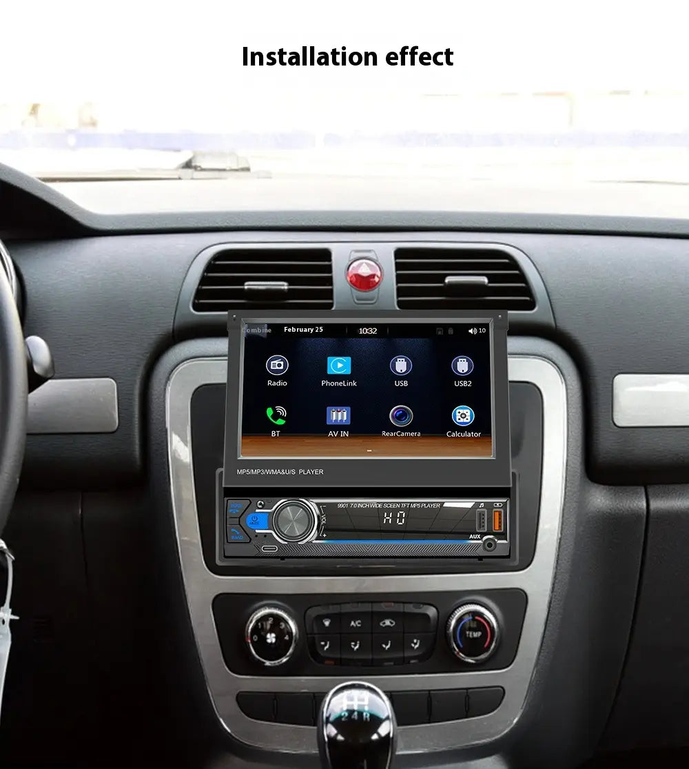 7-inch Telescopic Screen Vehicle-borne Bluetooth Player
