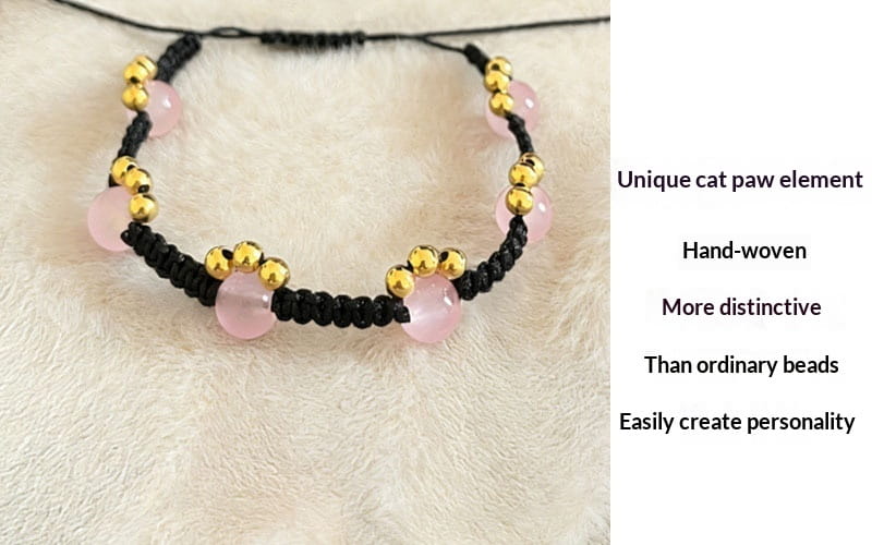 Retro Cat Claw Beaded Braided Bracelet For Women