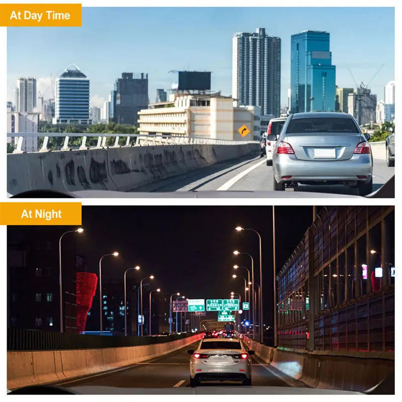 HD 1080p Driving Recorder Three-lens Same Display