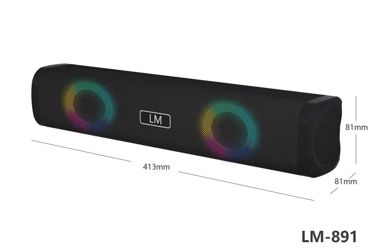 Wireless Bluetooth Private Speaker Long Sound Heater USB Card TWS Couplet Color Light
