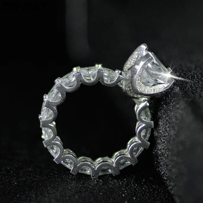 Dazzling ring 925 Sterling Silver Round 3ct AAAAA Cubic Wedding Rings