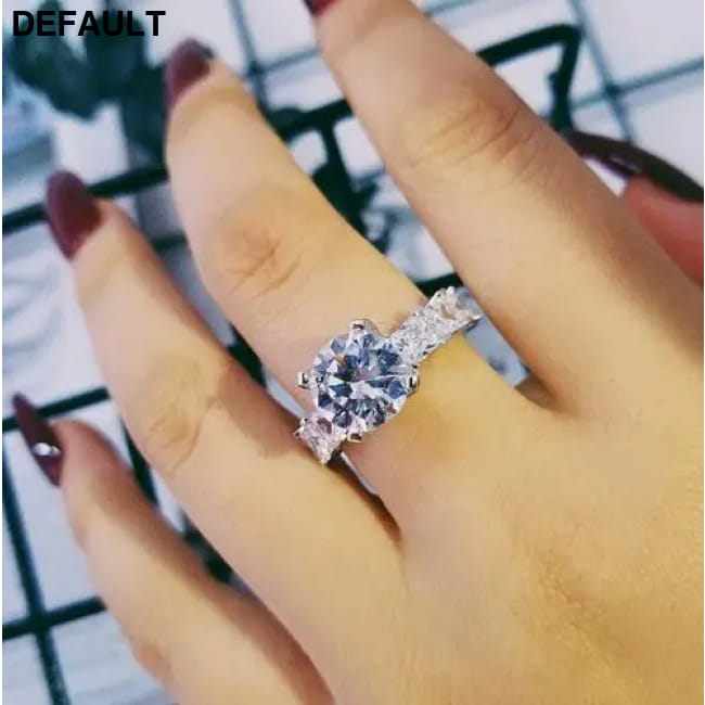 Dazzling ring 925 Sterling Silver Round 3ct AAAAA Cubic Wedding Rings