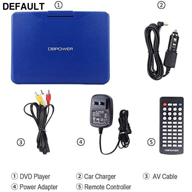 DBPOWER 11.5’’ Portable DVD Player 5-Hour Built-in Blue / US Players & Blu-ray