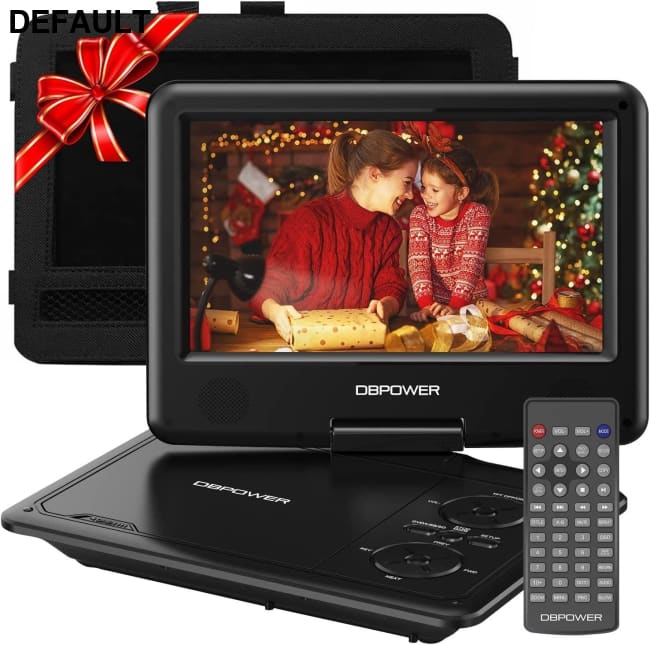 DBPOWER 11.5’’ Portable DVD Player 5-Hour Built-in Rechargeable Battery 9’’ Swivel Screen Support CD/DVD/SD Card/USB
