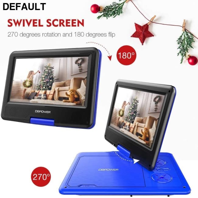 DBPOWER 11.5’’ Portable DVD Player 5-Hour Built-in Rechargeable Battery with 9’’ Swivel Screen Support CD/DVD/SD