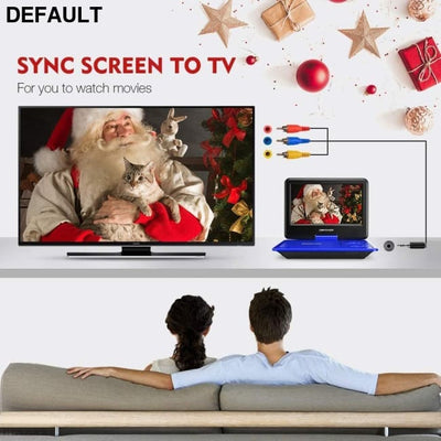 DBPOWER 11.5’’ Portable DVD Player 5-Hour Built-in Rechargeable Battery with 9’’ Swivel Screen Support CD/DVD/SD