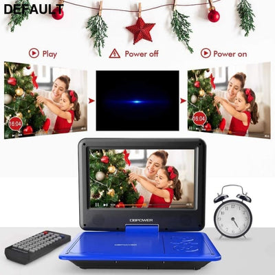 DBPOWER 11.5’’ Portable DVD Player 5-Hour Built-in Rechargeable Battery with 9’’ Swivel Screen Support CD/DVD/SD