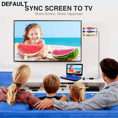 DBPOWER 12’’ Portable DVD Player with 5-Hour Rechargeable Battery 10’’ Swivel Display Screen SD / USB Port 1.8 Meter