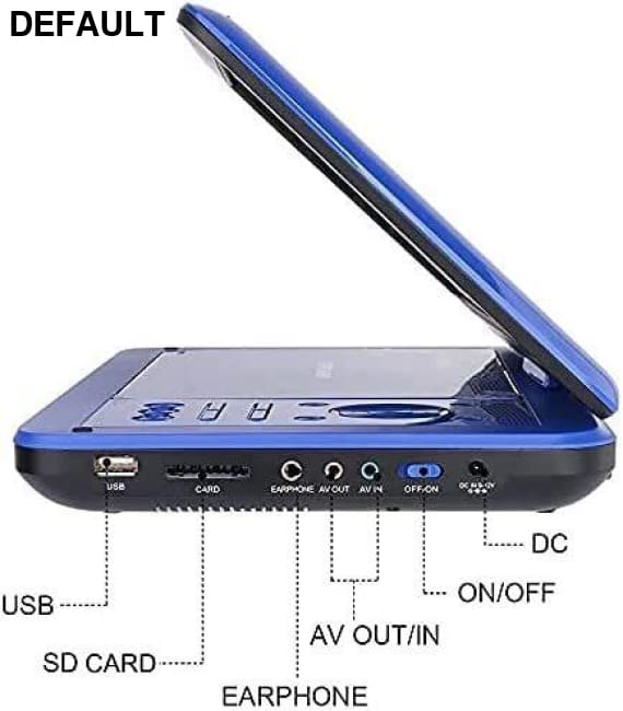 DBPOWER 12’’ Portable DVD Player with 5-Hour Rechargeable Battery 10’’ Swivel Display Screen SD / USB Port 1.8 Meter