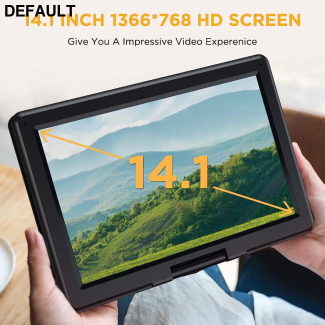 DBPOWER 16.9’’ Portable DVD Player with 14.1’’ HD Swivel Black Players & Blu-ray