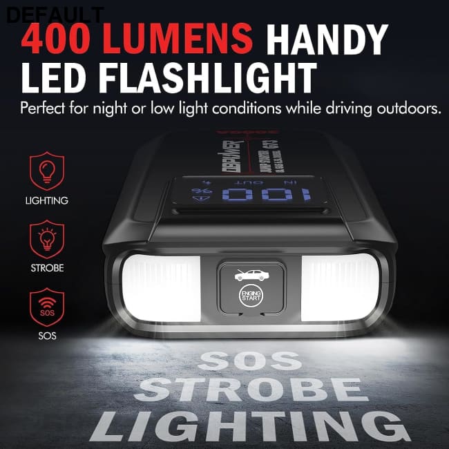 DBPOWER Jump Starter 2000A Peak Portable Car for Up to 8.0L Gas and 6.5L Diesel Engines 12V Lithium Battery Booster