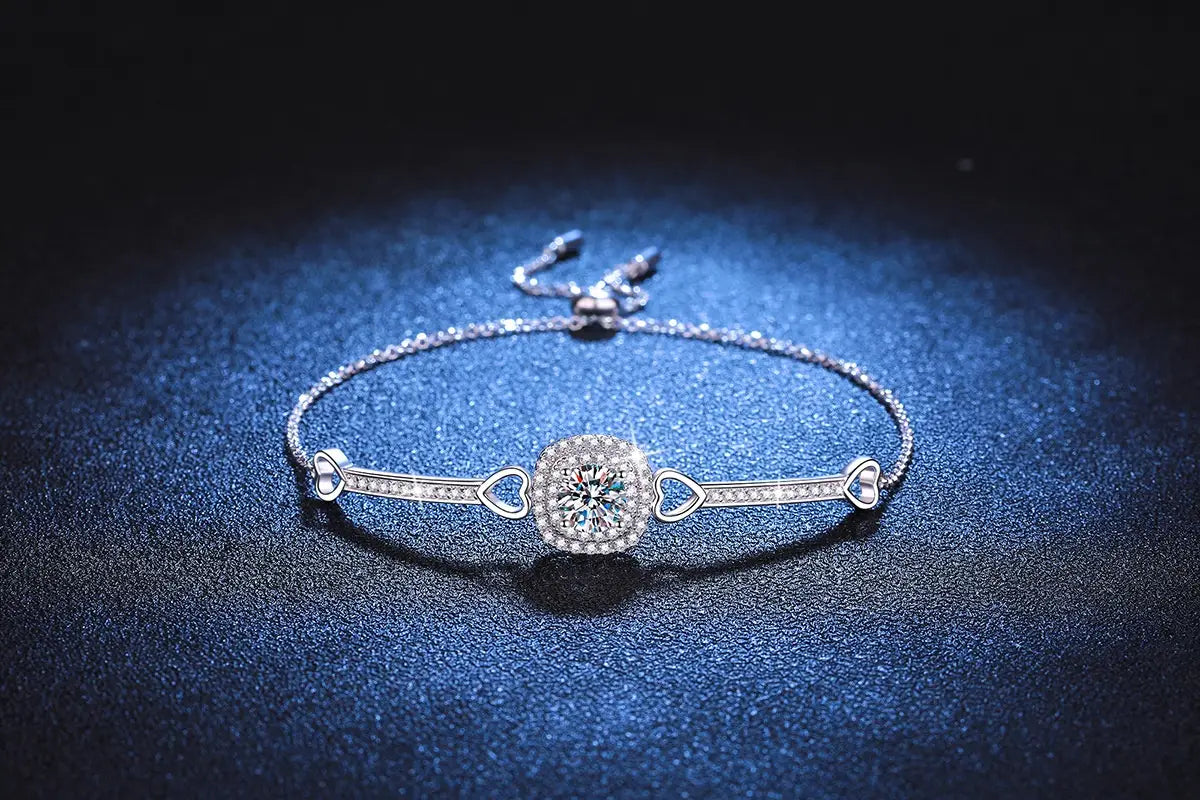 Women’s Square Bag Sterling Silver Bracelet